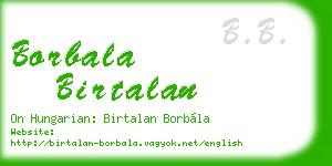borbala birtalan business card